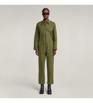 Macaco com fecho de correr verde inverno