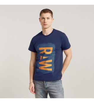 T-shirt peint en bleu