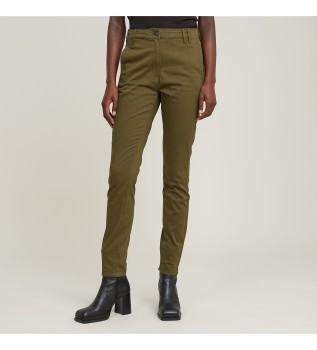 Pantaln Weld High Skinny verde