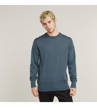 Maglione blu in maglia premium core r