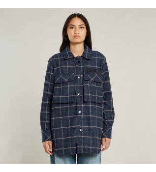 Niebieski overshirt o regularnym kroju