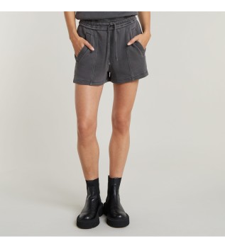 Kratek pulover Overdyed Sweat black