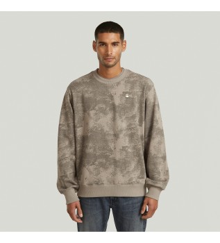 Allover Print Sweatshirt khaki