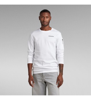 Sudadera Lightweight Sleeve Pocket Relaxed blanco