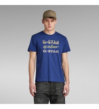 Camiseta Triple Logo azul