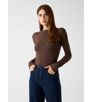 4G Logo-Bodysuit mit braunen Strasssteinen