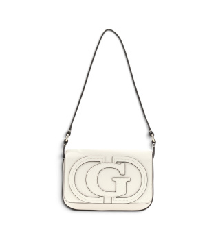 Bolso de hombro con solapa Ruby blanco roto