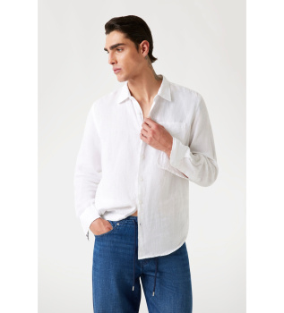 Chemise en lin blanc