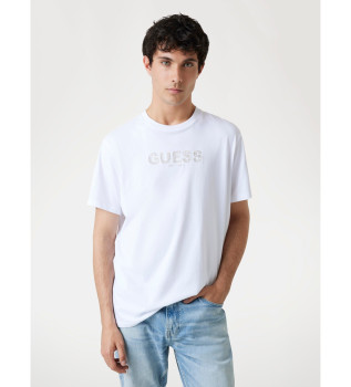 T-shirt con logo ricamato bianco