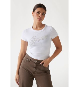 White studded logo t-shirt