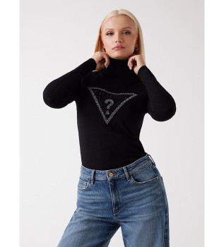 Triangle Logo-Rollkragenpullover schwarz