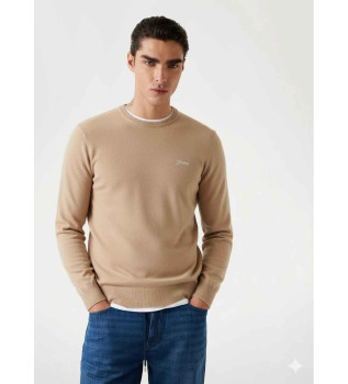 Maglione in misto lana beige