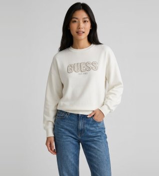 Camisola Madeline Logo Manga Comprida branco creme