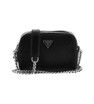 Borsa a tracolla Noelle mini in saffiano nero