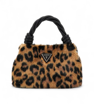 Mini bolsa de pele castanha Shaida