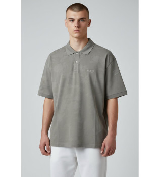 All Over Jacquaurd green polo shirt