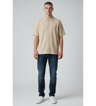 Polo Yarn Dyed Waffle greenish beige