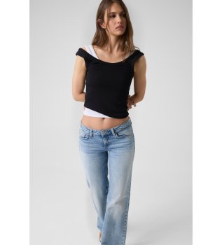 Black logo tank top