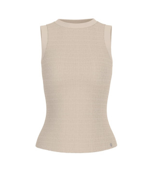 Top beige Francine Smock Hotfix