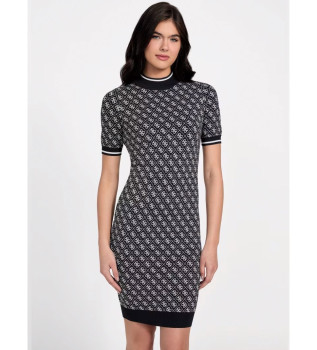 Abito midi in maglia con logo 4G blu navy