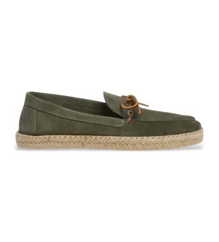 Altea Laces zelene usnjene espadrile