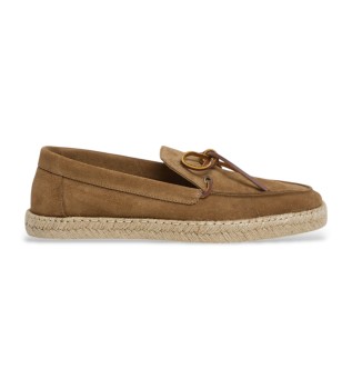 Rjave usnjene espadrile Altea Laces