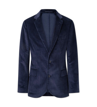 Blazer in cordoncino blu scuro