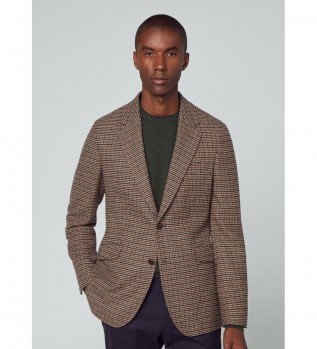 Brun houndstooth-blazer