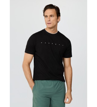 T-shirt nera con logo dalla vestibilit� classica