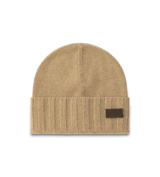 Bonnet en cachemire beige