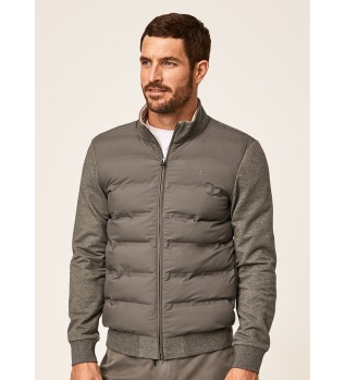 Ciemnoszara hybrydowa kurtka sportowa