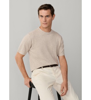 T-shirt di lino beige