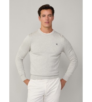 Pull en coton et soie gris