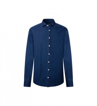 Chemise en denim marine