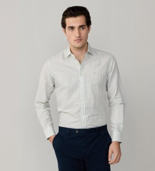 Camicia Lino Bengal verde