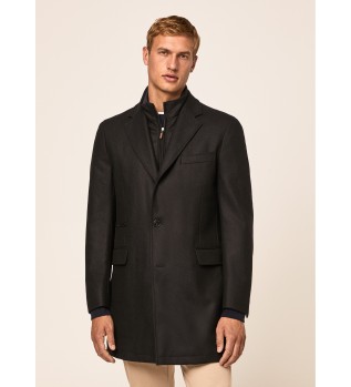 Abrigo Hbone Padded W/ Bib negro