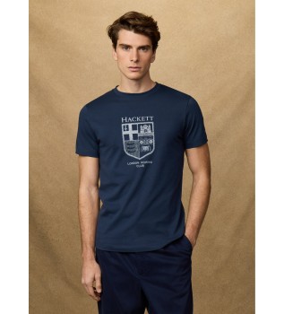 T-shirt com log�tipo Heritage azul-marinho