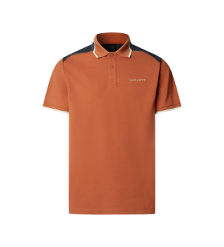 Colour Block orange polo shirt