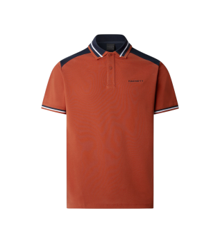 Polo orange Colour Block