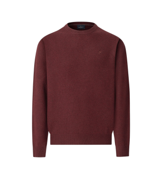 Sweter z wełny jagnięcej bordowy