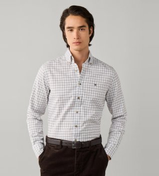 Camicia Flannel a quadri marrone