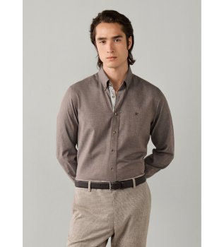 Camisa Flannel Multi Trim taupe