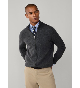 Kurtka wełniana Hzip szara