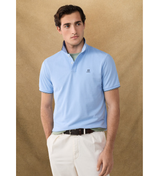 Heritage Tipped polo shirt blue