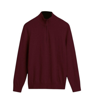 Jersey Algodn Hzip burdeos