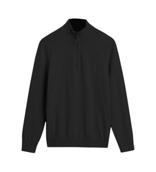 Jumper Bomuld Hzip sort