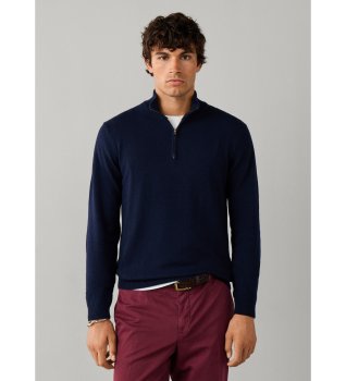 Jersey con cremallera Merino Cash Mix marino