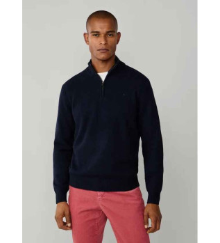 Maglione in lana blu navy Hzip