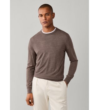 Ess Merino Crew-tröja, beige