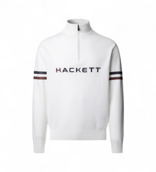 Jersey Ski Knitted Hzip white